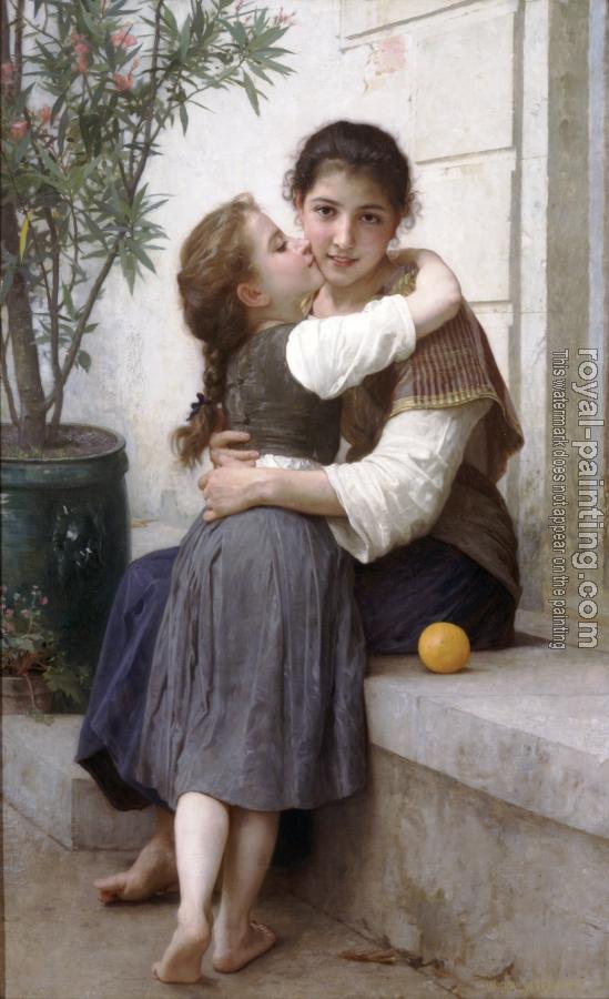 William-Adolphe Bouguereau : A Little Coaxing
